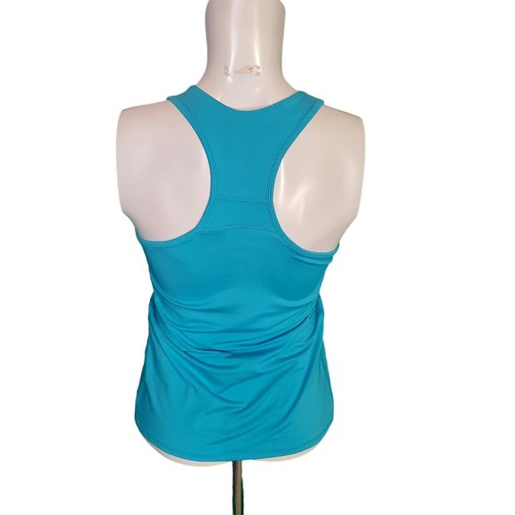 Lucky in Love Blue Racerback Active Tank Top Bra Top sz S - Picture 4 of 6